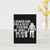 Firefighter Dad Son Quote New Daddy Fireman Dad Fa Kaart (Gele Bloem)