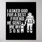 Firefighter Dad Son Quote New Daddy Fireman Dad Fa Poster (Voorkant)