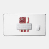 Firefighter Dad Vertical Flag Vintage Bureaumat (Keyboard & Muis)