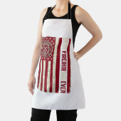 Firefighter Dad Vertical Flag Vintage Schort (Insitu)