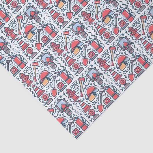 Firefighter Decoupage Tissuepapier (Detail)