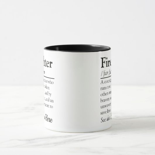 Firefighter Definition Custom Appreciation Mok (Midden)