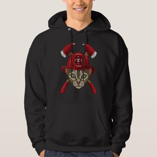 Firefighter Devon Rex Fireman Boys Kids Fire Rescu Hoodie (Voorkant)