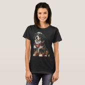 FireFighter Dog For Bernese Mountain Dad Fire Figh T-shirt (Voorkant volledig)