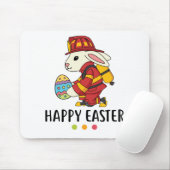 Firefighter Easter Bunny Muismat (Met muis)