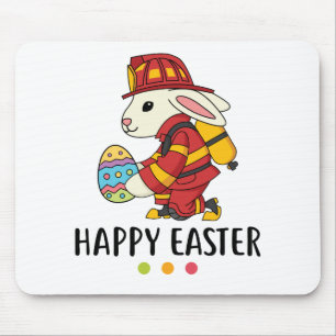 Firefighter Easter Bunny Muismat