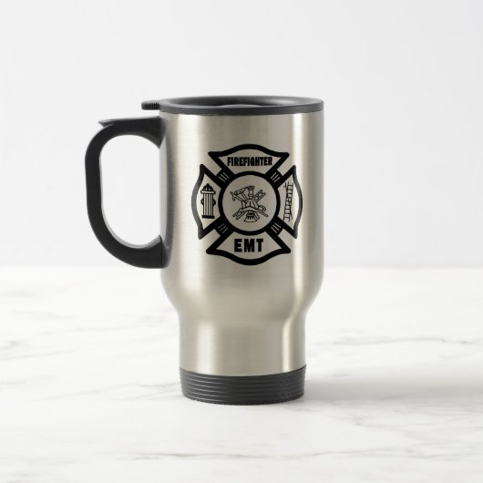 FIREFIGHTER EMT MALTESE CROSS TRAVEL MUG! REISBEKER (Links)
