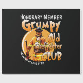 Firefighter | Erelid Grumpy Firefighter Cadeaupapier (Vlak)