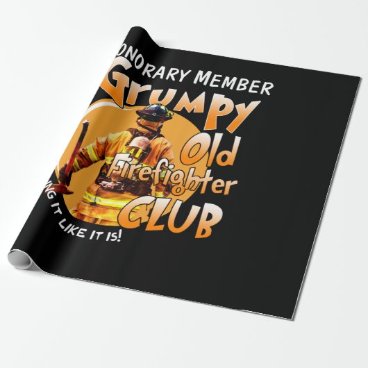 Firefighter | Erelid Grumpy Firefighter Cadeaupapier (Uitgerold)