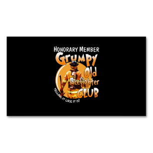 Firefighter Erelid Grumpy Firefighter Magnetisch Visitekaartje