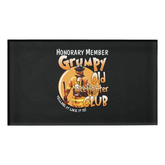 Firefighter | Erelid Grumpy Firefighter Naambadge (Voorkant)