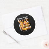 Firefighter | Erelid Grumpy Firefighter Ronde Sticker (Envelop)