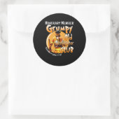 Firefighter | Erelid Grumpy Firefighter Ronde Sticker (Tas)