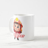 firefighter - feuerwehr geschenkidee tasse koffiemok (Voorkant links)