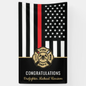 Firefighter Fire Academy Fireman Graduation Spandoek (Verticaal)