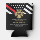 Firefighter Fire Academy Graduation Party-gunst Blikjeskoeler (Voorkant)