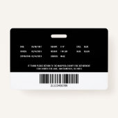 Firefighter Fire Department Employee Photo ID Badge (Achterkant)