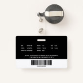 Firefighter Fire Department Employee Photo ID Badge (Achterkant met intrekbare)