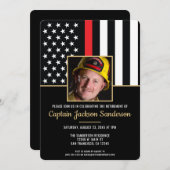 Firefighter Fire Department Retirement Photo Kaart (Voorkant / Achterkant)