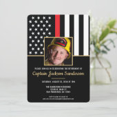 Firefighter Fire Department Retirement Photo Kaart (Staand voorkant)