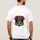 Firefighter/Fire Department Skull Axes T-Shirt (Achterkant)