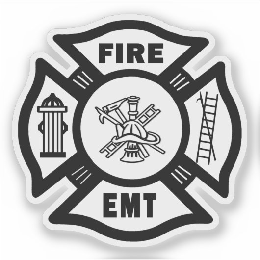 Firefighter Fire Rescue EMT Decals Sticker (Voorkant)
