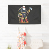 Firefighter Fire Truck Christmas Tree Santa Xmas   Spandoek (Insitu)
