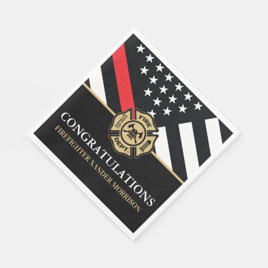 Firefighter Fireman Fire Academy Graduation Servet (Hoek)