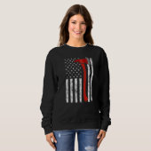 Firefighter Fireman Firefighting Patriotic America Trui (Voorkant volledig)
