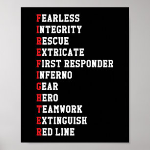 Firefighter First Responder Poster