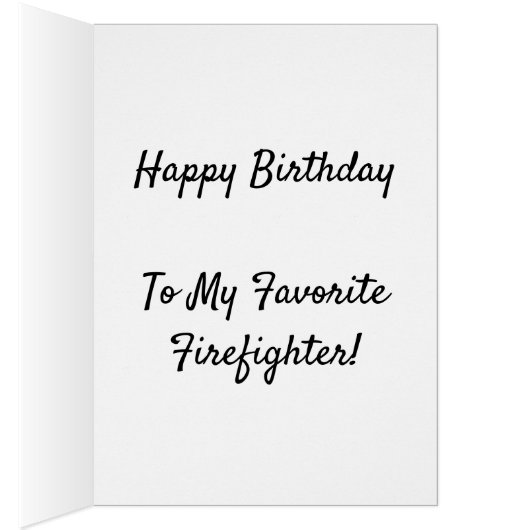 Firefighter Flames Happy Birthday (Binnen (Rechts))