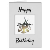 Firefighter Flames Happy Birthday (Voorkant)