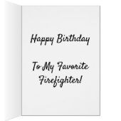 Firefighter Flames Happy Birthday (Binnen (Rechts))