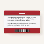 Firefighter Fotonaam Logo-ID Kaart Aangepast Badge (Achterkant)