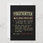 Firefighter Funny Dictionary Term.Png Save The Date (Voorkant)