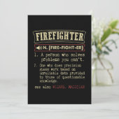 Firefighter Funny Dictionary Term.Png Save The Date (Staand voorkant)