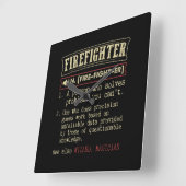 Firefighter Funny Dictionary Term.Png Vierkante Klok (Hoek)