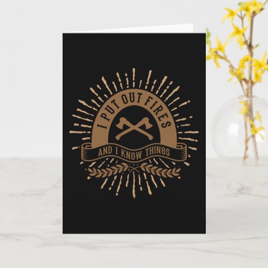 Firefighter Funny Firefighter Apparel Kaart (Gele Bloem)