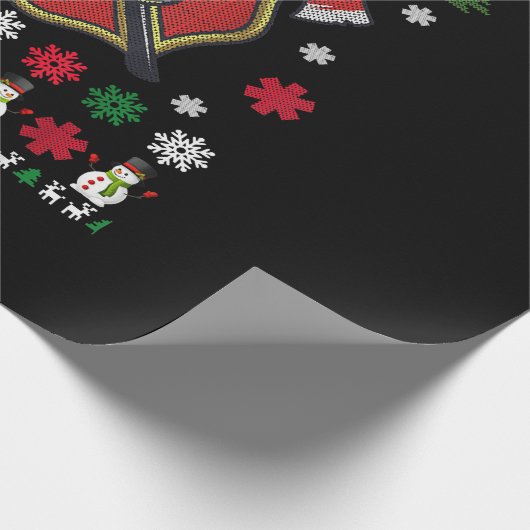 Firefighter Funny Kerstcute Lover Giften Cadeaupapier (Hoek)