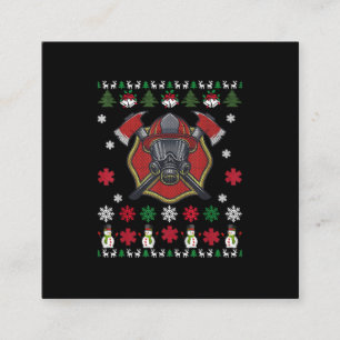 Firefighter Funny Kerstcute Lover Giften Vierkante Visitekaartje