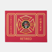 Firefighter Ge Hoofd Aangepaste Deuren Deurmat (Voorkant)