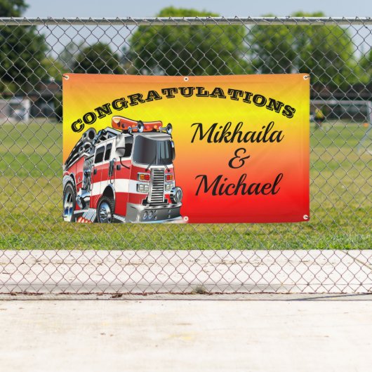 Firefighter Gefeliciteerd Banner (Insitu)