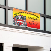 Firefighter Gefeliciteerd Banner (Buitenkant Gebouw)