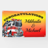 Firefighter Gefeliciteerd Banner (Horizontaal)