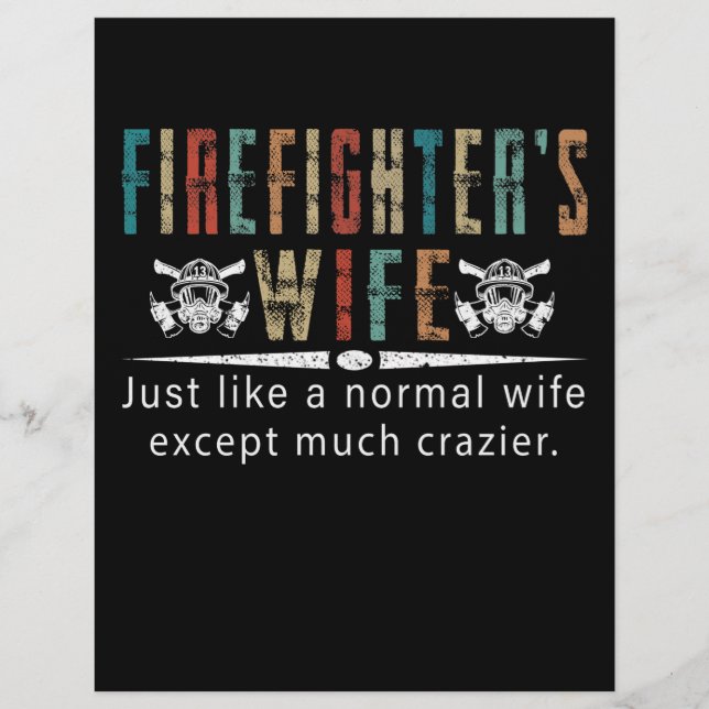 Firefighter Gift | Brandweervrouw overbruggen Briefhoofd (Voorkant)