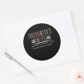 Firefighter Gift | Brandweervrouw overbruggen Ronde Sticker (Envelop)