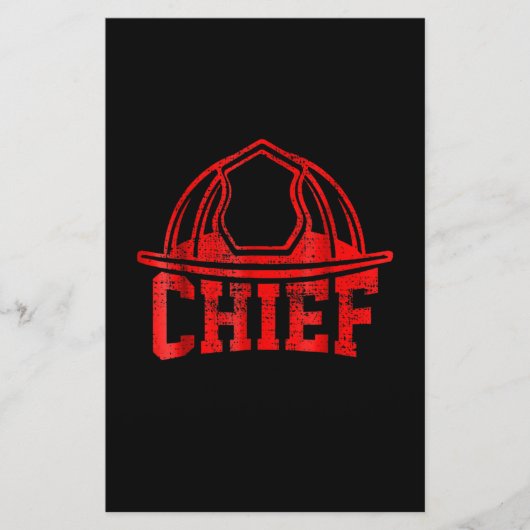 Firefighter Gift | Chef brandweerkorps Briefpapier (Voorkant)