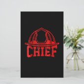 Firefighter Gift | Chef brandweerkorps Briefpapier (Staand voorkant)