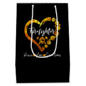 Firefighter Gift | Daughter American Firefighter Medium Cadeauzakje (Achterkant)