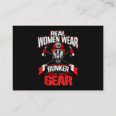 Firefighter Gift | Echte vrouwen Draag brandweerma Visitekaartje (Voorkant)
